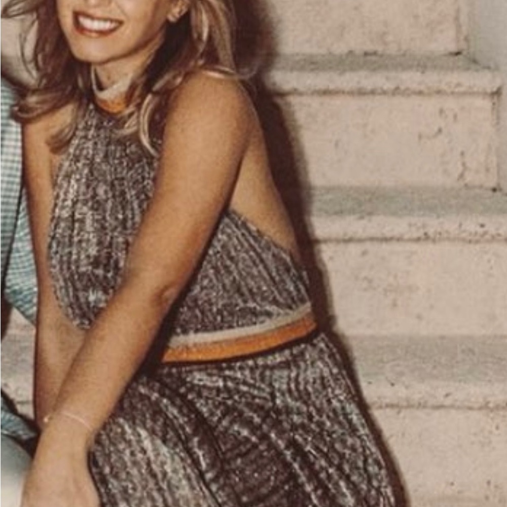Metallic Knit Maxi Dress